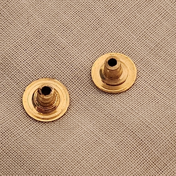 Vintage Faux Ruby and Diamond Stud-Dangle Earrings - Picture 14 of 17